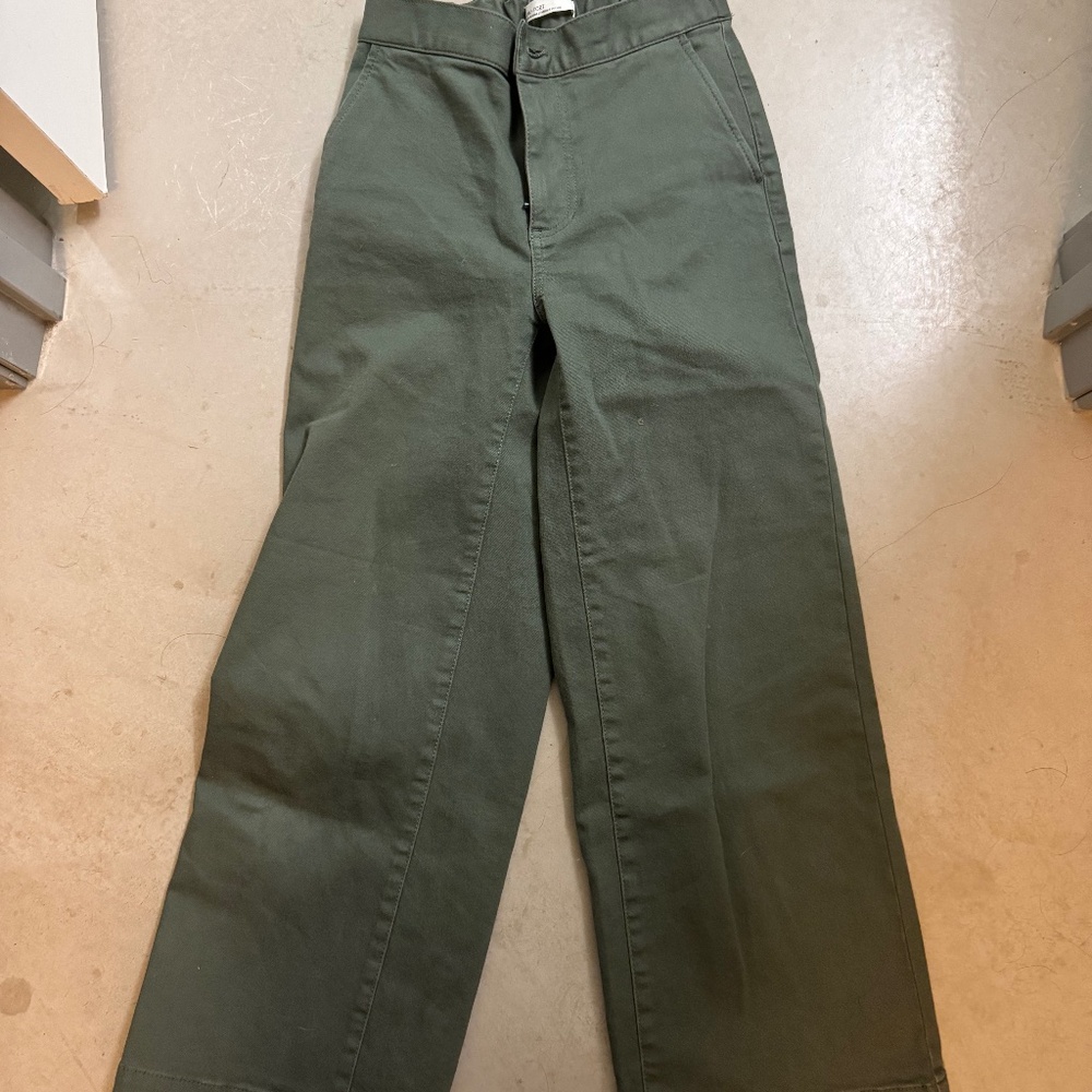 Oak and Fort crop utility pant